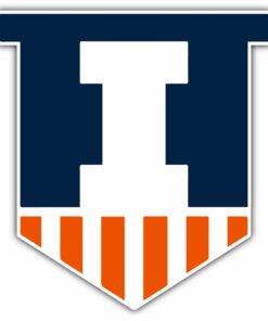 Illinois Fighting Illini College NCAA Logo Vinyl Decals Sticker For Car Truck Door And Window Laptop Gifts For Fan