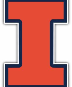 Illinois Fighting Illini College NCAA Logo Vinyl Decals Sticker For Car Truck Door And Window Laptop Gifts For Fans