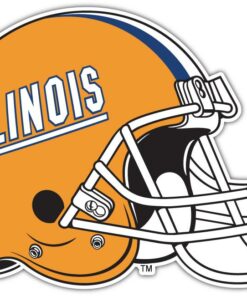 Illinois Fighting Illini NCAA Logo Vinyl Decals Sticker For Car Truck Door And Window Laptop Gift For Fan