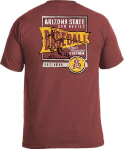 Image One Adult Unisex's NCAA Vintage Baseball Flag Short Sleeve Comfort Color Tee, Arizona State Sun Devils NCAA Sweatshirts, Hoodie, Shirt Gifts for Fans