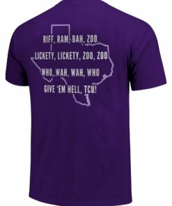 Image One Men's TCU Horned Frogs Fight Song T-Shirt, University Football Fan Shirt, TCU Shirts Gift for Fans