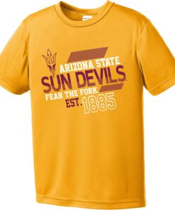 Image One Youth Boy's NCAA offsides Short Sleeve Polyester Competitor T-Shirt, Arizona State Sun Devils NCAA Sweatshirts, Hoodie, Shirt Gifts for Fans