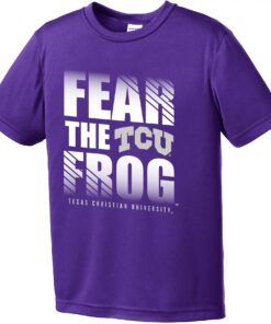 Image One Youth TCU Horned Frogs Fear Competitor T-Shirt, University Football Fan Shirt, TCU Shirts Gift for Fans