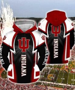 Indiana Hoosiers 3D All Over Print Zip Hoodie Gifts For Ncaa Fans