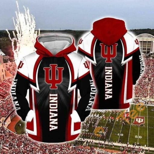 Indiana Hoosiers 3D All Over Print Zip Hoodie Gifts For Ncaa Fans