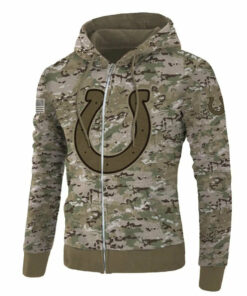 Indianapolis Colts Camo Hoodie 3D Printed Gifts for Fans