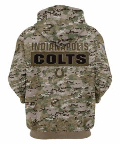Indianapolis Colts Camo Hoodie 3D Printed Gifts for Fans