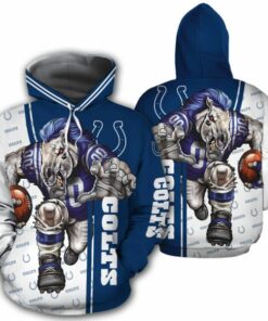 Indianapolis Colts Hoodies Mascot 3D Ultra Cool Gifts for Fans