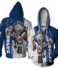 Indianapolis Colts Hoodies Mascot 3D Ultra Cool Gifts for Fans