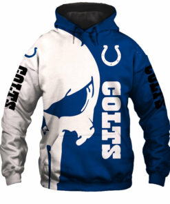 Indianapolis Colts Hoodies Skull Printed Gifts for Fans