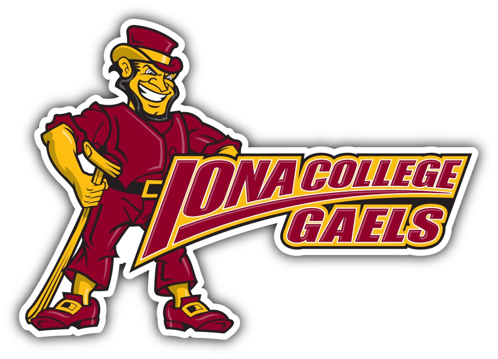 Iona Gaels University College NCAA Logo Vinyl Decals Sticker For Car Truck Door And Window Laptop Gifts For Fans