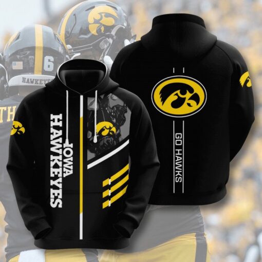 Iowa Hawkeyes Hoodie 3D All Over Print Zip Hoodie Gifts For Ncaa Fanst