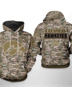 Iowa Hawkeyes Ncaa Camo Veteran 3D All Over Print Hoodie, Zip-Up Hoodie