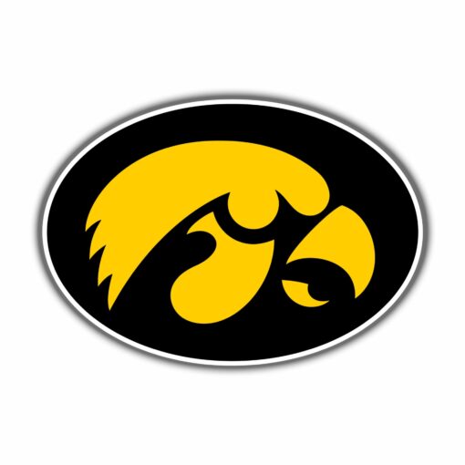 Iowa State Hawkeyes Full Color Vinyl Decal For Car Door Windows Gifts For Football Fans