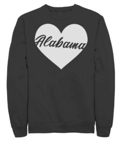 Juniors' Alabama Heart Fleece Sweater, Alabama Sweatshirt Gifts for Alabama Fans