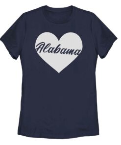 Juniors' Alabama Heart Graphic Tee, Alabama Sweatshirt Gifts for Alabama Fans