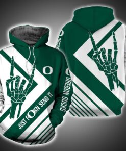 Just Send It Oregon Ducks 3D All Over Print Zip Hoodie Gifts For Ncaa Fans