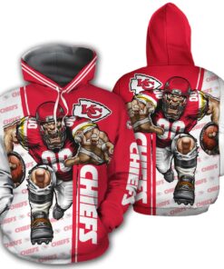 Kansas City Chiefs Hoodies Mens Mascot 3D Ultra Cool Gifts for Fans