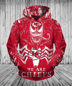 Kansas City Chiefs Pullover Hoodies 3D Venom Hoodies Gifts for Fans