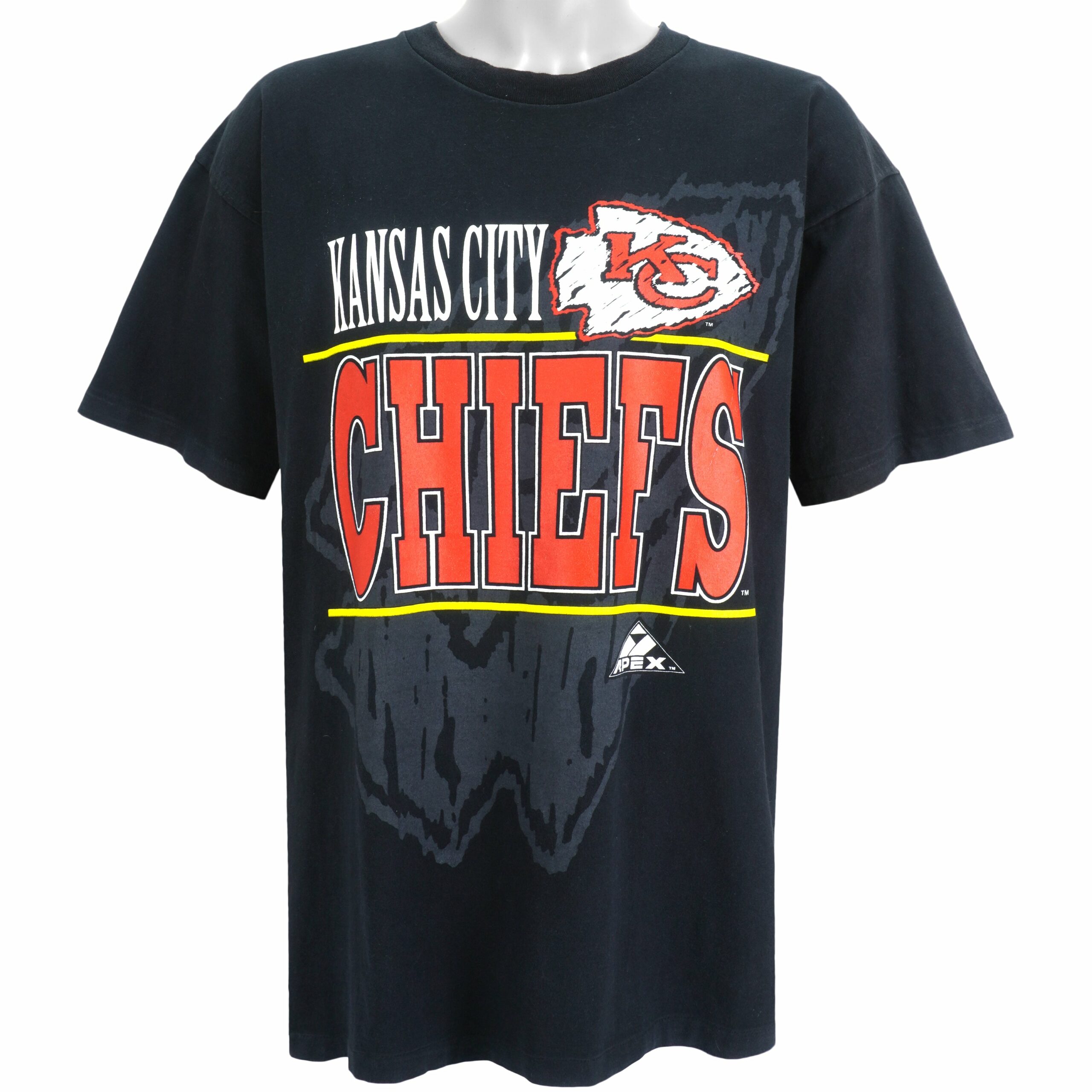 Kansas City Chiefs Single Stitch T-Shirt 1990s Vintage Style Hoodie Sweatshirt Reprinted Full Size Gifts for NFL Fans