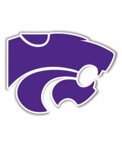 Kansas State Wildcats Full Color Purple Vinyl Decal For Car Door Windows Gifts For Football Fans