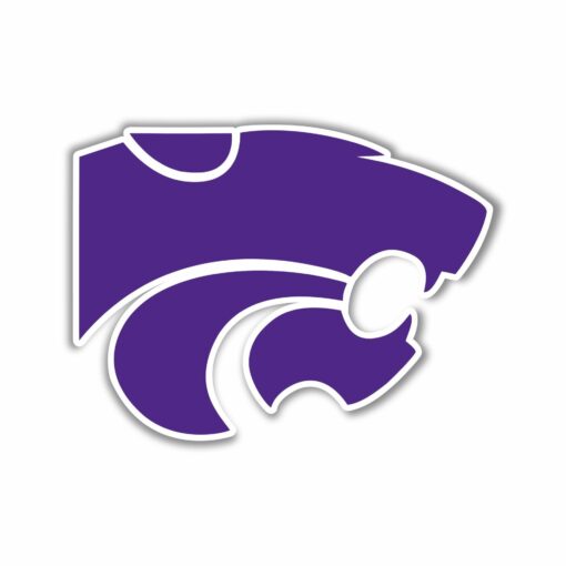 Kansas State Wildcats Full Color Purple Vinyl Decal For Car Door Windows Gifts For Football Fans