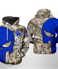 Kentucky Wildcats Camo Veteran Hunting 3D All Over Print Zip Hoodie Gifts For Ncaa Fans