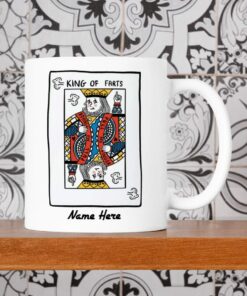 King Of Farts Mug Funny Gifts For Husband, Boyfriend, Partner, Funny Personalized Mugs For Him On Birthday Christmas Valentines