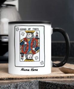 King Of Farts Mug Funny Gifts For Husband, Boyfriend, Partner, Funny Personalized Mugs For Him On Birthday Christmas Valentines