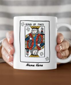 King Of Farts Mug Funny Gifts For Husband, Boyfriend, Partner, Funny Personalized Mugs For Him On Birthday Christmas Valentines