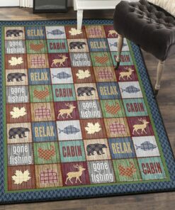 Kitchen Rugs, Rustic Cabin Rug, Rustic Rug, Rustic Lodge Area Rugs, Carpet for Living Room A20