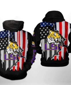 Lsu Tigers Ncaa Us Flag 3D All Over Print Hoodie, Zip-Up Hoodie