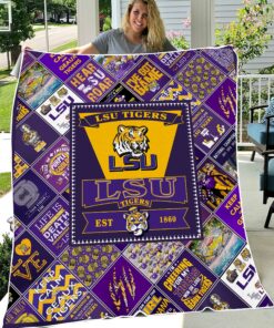 LSU Tigers Sherpa Fleece Blanket Gifts for NCAA Fans