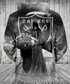 Las Vegas Raiders Hoodies 3D Death Skull Hoodies Gifts for Fans