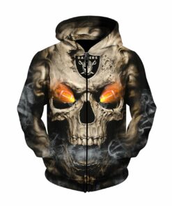 Las Vegas Raiders Hoodies Eye Rugby Ball Skull Hoodies Gifts for Fans