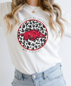 Leopard Arkansas Sweatshirt, Razorback Sweatshirt Cheetah, University of Arkansas Crewneck, Womens Arkansas Sweater, Woo Pig Sooie Shirt, Hoodie