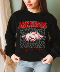 Leopard Go Hogs Sweatshirt, Cheetah Arkansas Sweatshirt, Arkansas Razorback Crewneck, University of Arkansas Razorbacks Pullover, Woo Pig Hoodie, Shirt