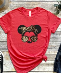 Leopard Minnie Head Shirt, Leopard Mickey Shirt, Animal Print Shirt, Safari Mouse, Leopard Shirt, Disney Minnie Shirt, Disney Mickey Shirt Gift Adult Kid Toddler Tee