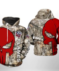 Liberty Flames Ncaa Camo Veteran Hunting 3D All Over Print Hoodie, Zip-Up Hoodie