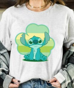 Lilo and Stitch St. Patrick's Day Stitch Irish Shamrock Clover T-shirt, Disney Happy Patrick's Day 2023 Tee, Disneyland Vacation Trip Gift Gift Adult Kid Toddler Tee