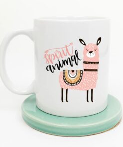 Llama Spirit Animal Valentine Mug For Fiance Boyfriend Girlfriend Husband Wife Couples For Valentine's Day Gifts 11-15Oz