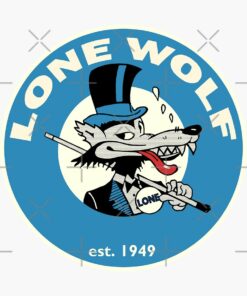 Lone Wolf Vintage Style Decal, Vinyl Sticker, Rat Rod Hot Rod Racing