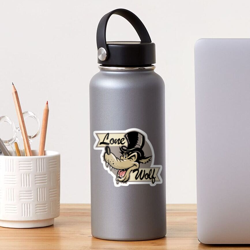 Lone Wolf Vinyl Sticker Decals Hot Rod Door Art Bluefink