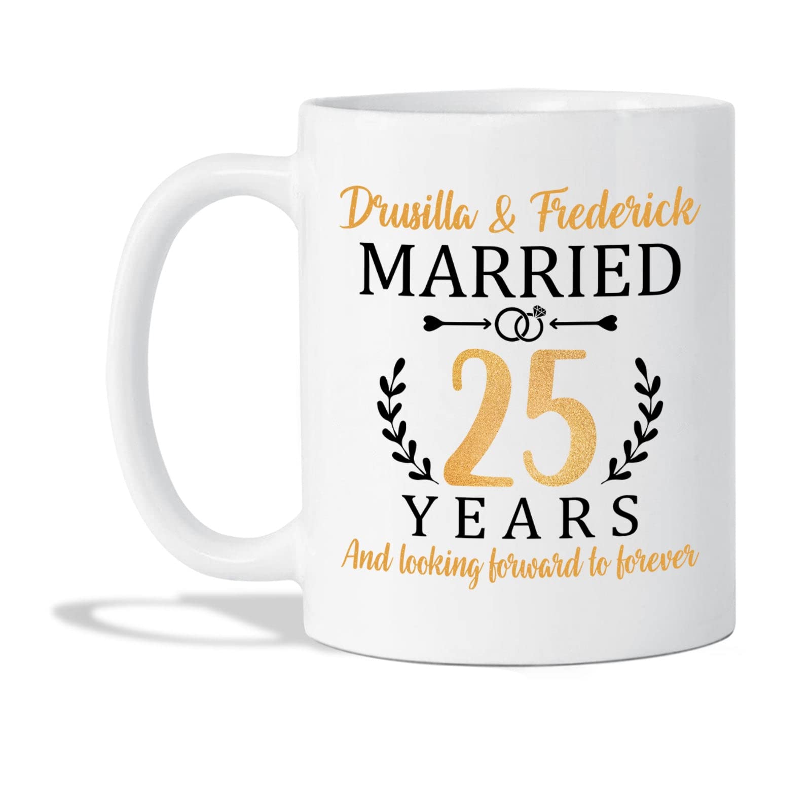 Looking Forward To Forever Mug, Couple Coffee Mug, Custom Couple Mugs, Personalized Couple Mug, Gift For Lover, Mr And Mrs Mug, Couple Gift For Her, Married Years Mug