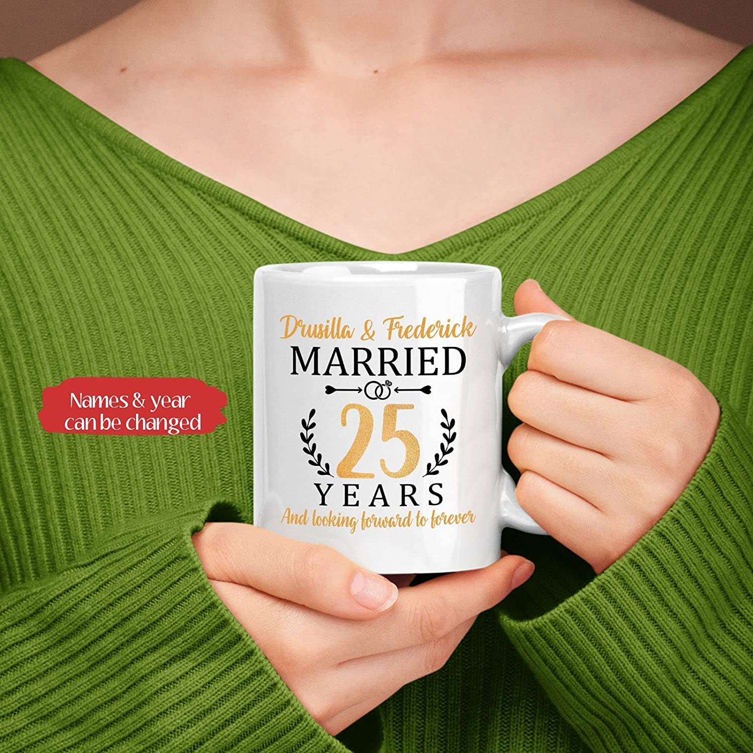 Looking Forward To Forever Mug, Couple Coffee Mug, Custom Couple Mugs, Personalized Couple Mug, Gift For Lover, Mr And Mrs Mug, Couple Gift For Her, Married Years Mug