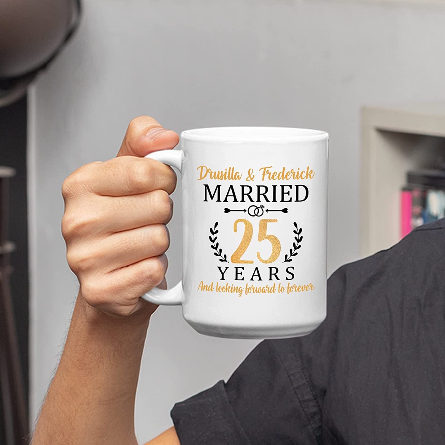Looking Forward To Forever Mug, Couple Coffee Mug, Custom Couple Mugs, Personalized Couple Mug, Gift For Lover, Mr And Mrs Mug, Couple Gift For Her, Married Years Mug