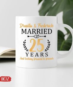 Looking Forward To Forever Mug, Couple Coffee Mug, Custom Couple Mugs, Personalized Couple Mug, Gift For Lover, Mr And Mrs Mug, Couple Gift For Her, Married Years Mug