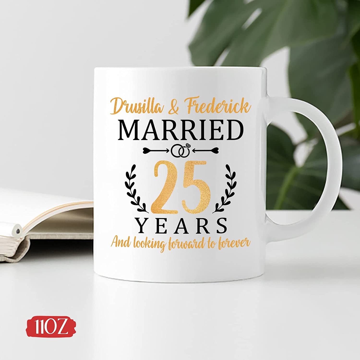 Looking Forward To Forever Mug, Couple Coffee Mug, Custom Couple Mugs, Personalized Couple Mug, Gift For Lover, Mr And Mrs Mug, Couple Gift For Her, Married Years Mug