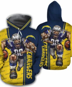 Los Angeles Chargers Hoodies Mens Mascot 3D Ultra Cool Gifts for Fans