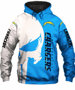 Los Angeles Chargers Hoodies Skull Printed Gifts for Fans